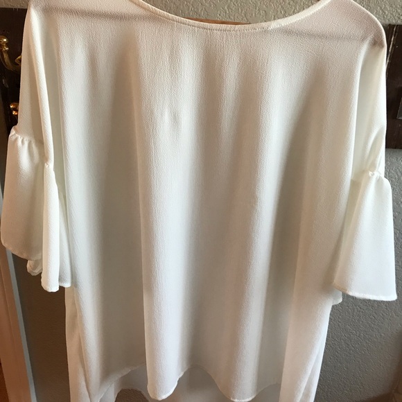 Bell sleeve ivory blouse worn once EUC - Picture 3 of 6